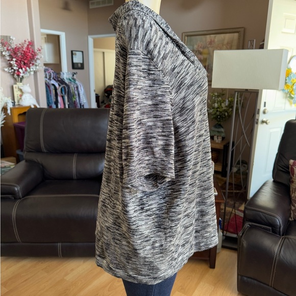 Apt 9 gray, black & gold metallic short sleeve cowl neck sweater-size XXXL - Picture 7 of 9
